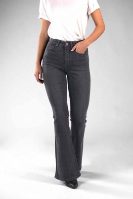donkergrijze flared jeans met high waist lisette 21-49 2022149