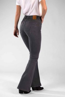 donkergrijze flared jeans met high waist lisette 21-49 2022149