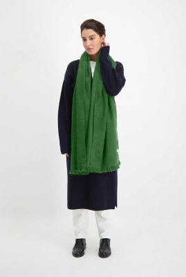 donkergroene alpaca wolmix sjaal spring green scarf