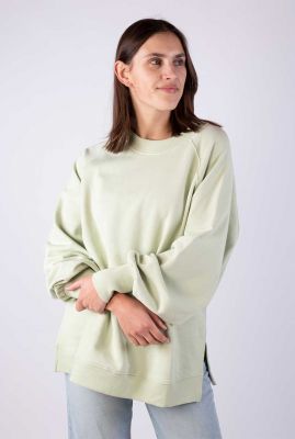 mintgroene oversized sweater met ronde hals irem sweater