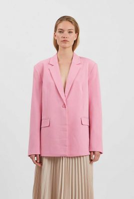 roze oversized blazer met knoopsluiting arky 9263