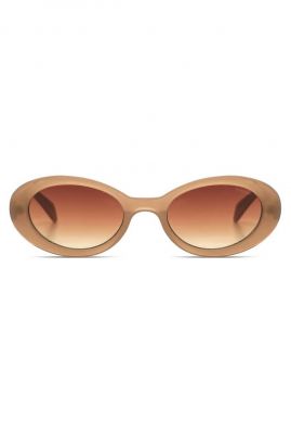 beige zonnebril met ovale glazen kom-s6409 ana sahara
