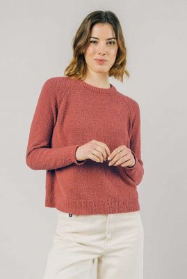 zachte rode trui met textuur cropped sweater cherry 1826
