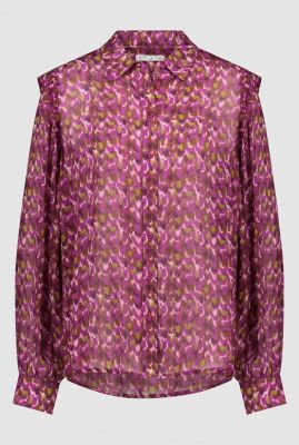 roze blouse met print leia blouse razzle dazzle w22.75.1486