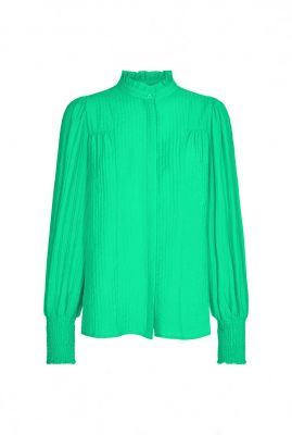 lichtgroene crepe blouse met hoge hals georgia petra shirt 35107