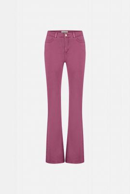 paarse mid-waist flared jeans eva flare aubergine
