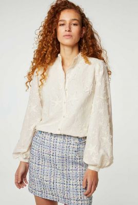 Crèmekleurige blouse jonny blouse