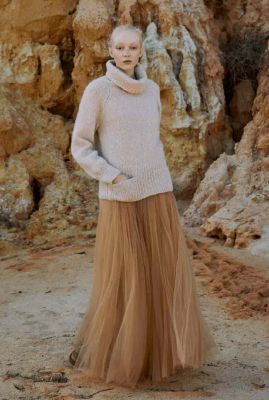 beige relaxed fit coltrui met zakjes maui marfil aw4234