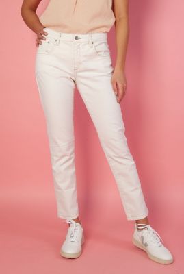 witte straight jeans van bio katoen en 7/8 lengte lillias KP0133