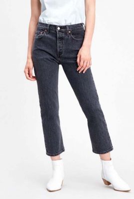zwarte straight fit cropped jeans 501 crop jeans 36200-0111