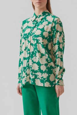 groene blouse met bloemen allisonmd print meadow bloom