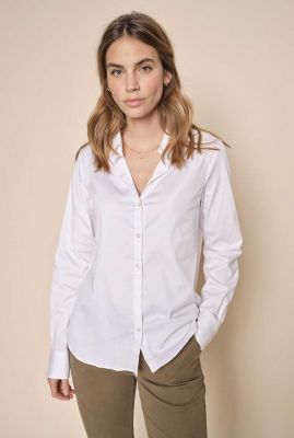 witte basis blouse met stretch martina shirt 131730