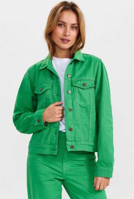 groen spijkerjack met knoopsluiting nulouisa jacket leprechaun 702278