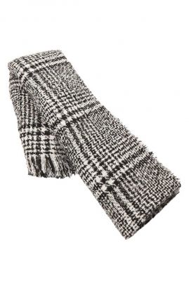 zwart-wit geruite sjaal nudarthea scarf caviar 702154