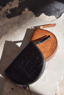 zwarte croco portemonnee laura coin purse omb-e147cvi