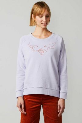 Lila sweater birds and berries