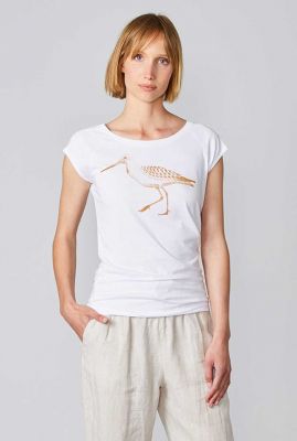 Wit t-shirt met opdruk sandpiper