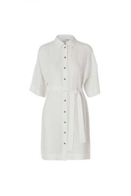 Witte jurk linnie 2/4 shirt dress