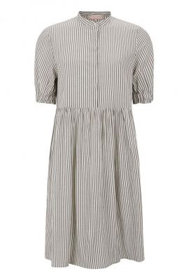 gestreepte blouse jurk met korte mouwen allysia dress sr321-723