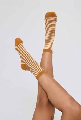 bio katoenen gestreepte sokken organic cotton color striped socks