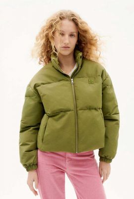 groene korte puffer jas gemma jacket wjk00066