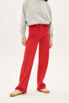 rode straight fit jeans pantalones theresa lava rojo wpt00128 
