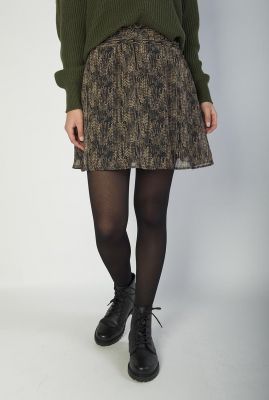 zwarte rok met all-over print en elastische taille verlaine skirt