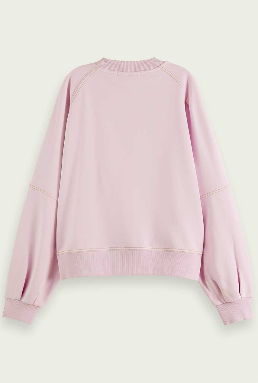 licht roze sweater met en plooien