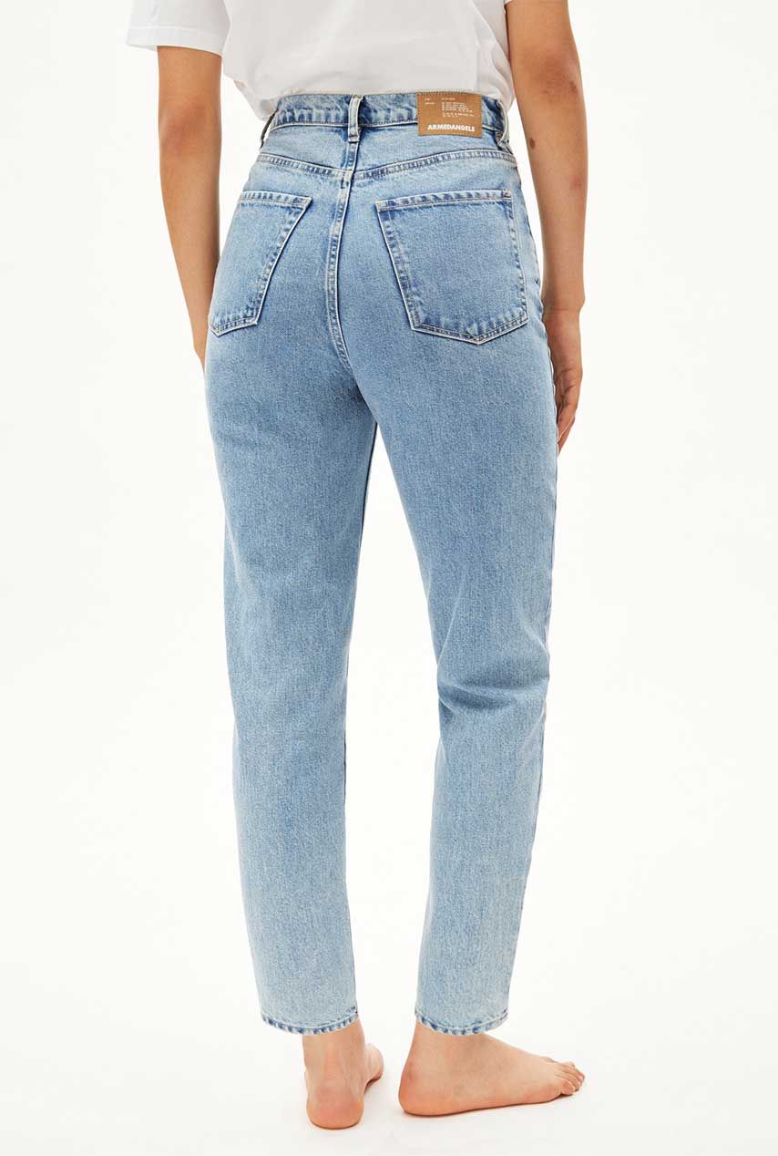 handelaar bedriegen oplichter lichte mom jeans met hoge taille mairaa fresh blue 30004540