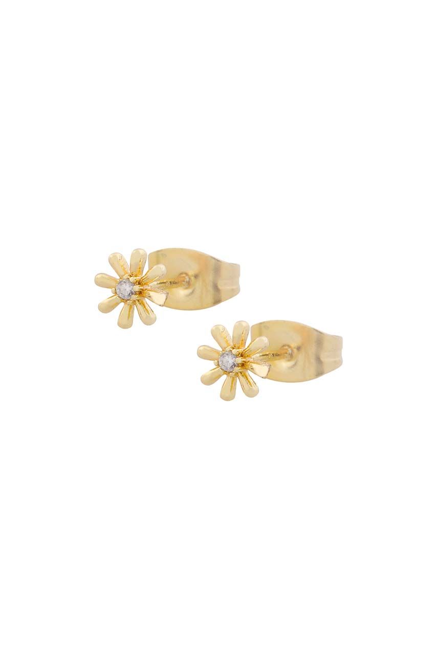 gouden oorbellen bloemen knopjes kleine bloemetje | Tally-ho