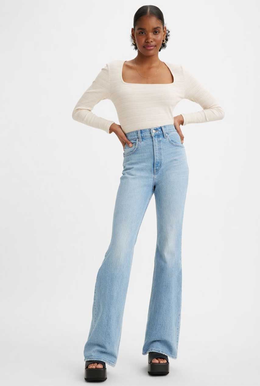 lichte high flared jeans 70's high flare jeans a0899-0015