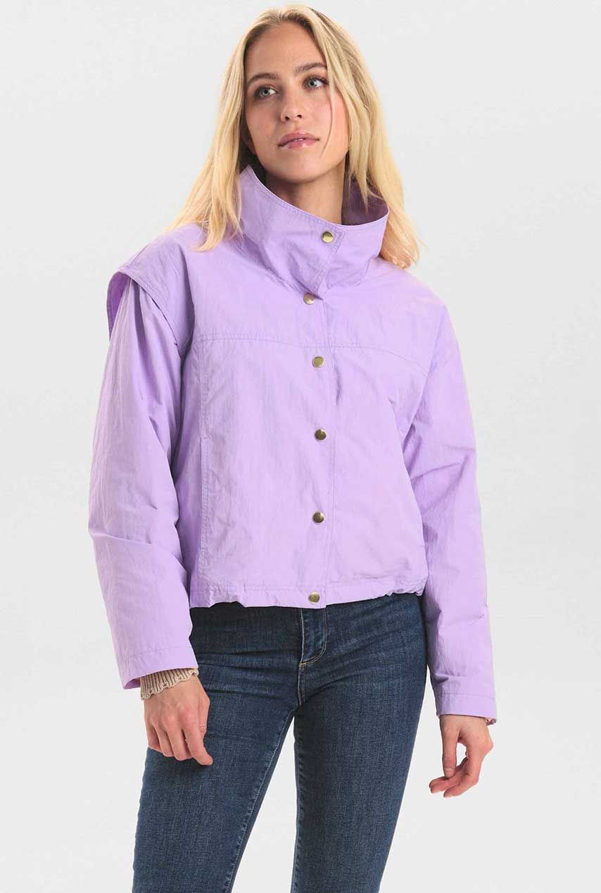 lila kleurig jack met hoge nuelita jacket lupine