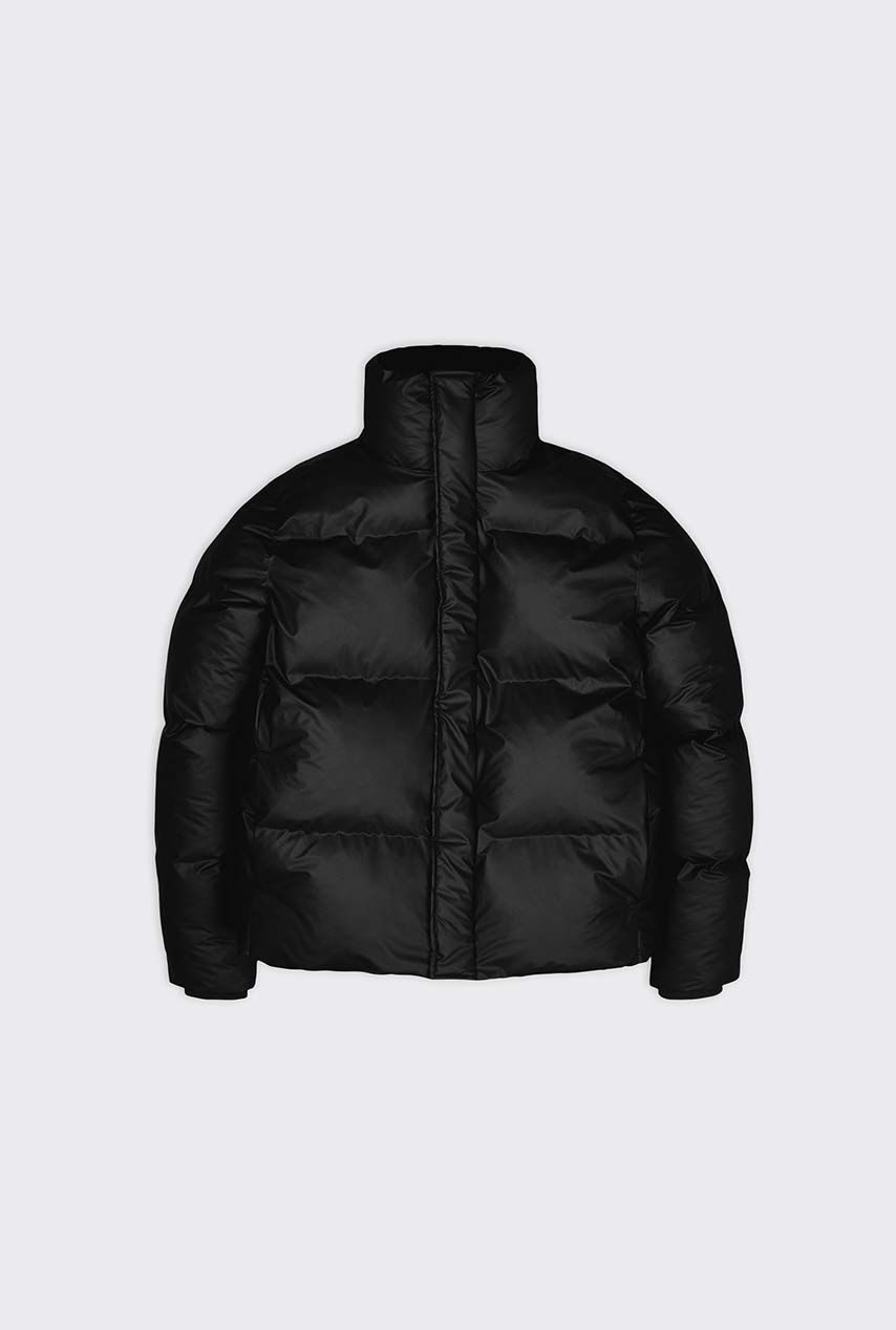 ONWAAR privacy Luchtpost korte zwarte waterdichte puffer jas boxy puffer jacket black 15220