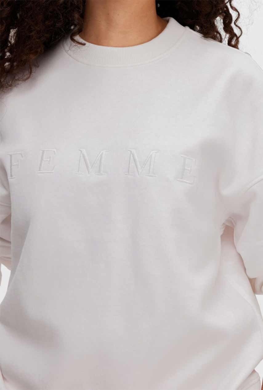 wekelijks klassiek Geest witte sweater met logo joelle femme sweat 16088970