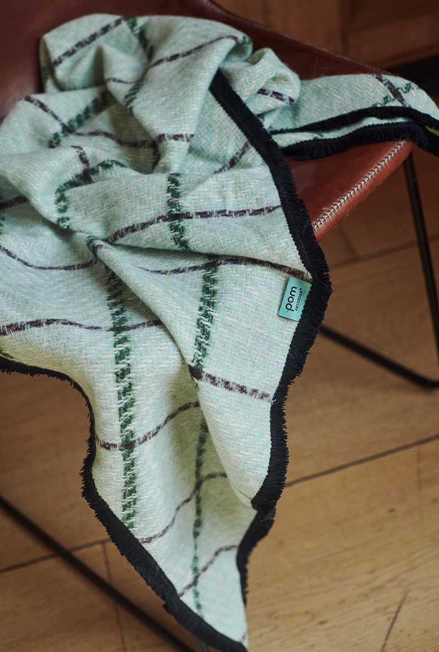 mini hoog Lao lichtgroene wolmix sjaal clever checks mint by katja sp6294 | Tally-ho