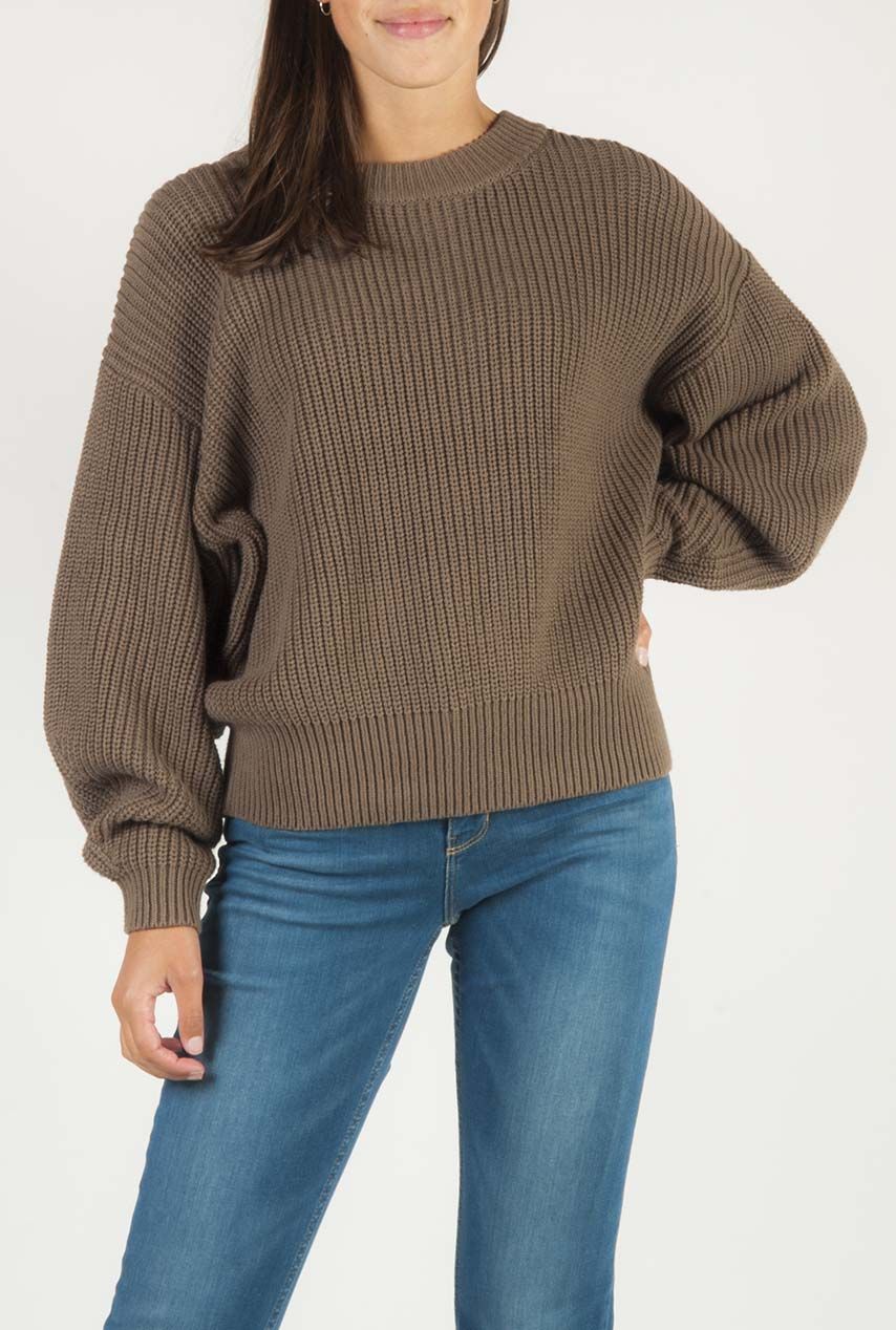 Mode Sweaters Grof gebreide truien Tally Weijl Grof gebreide trui lichtgrijs casual uitstraling 