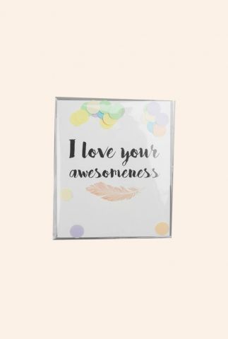 confetti kaart i love your awesomeness  1055504 assorti ONE