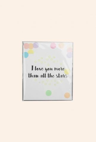 confetti kaart i love you more than all the stars  1055509 assorti ONE