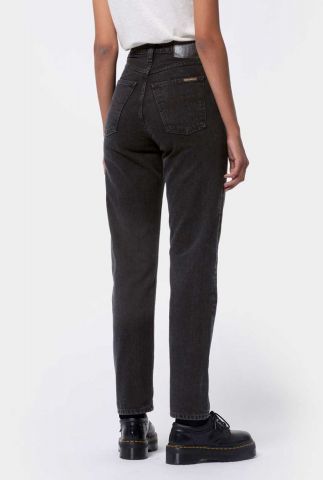 zwarte high waist tapered jeans breezy britt black 113322