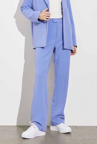 paarsblauwe straight fit pantalon met steekzakken krishna 49978168