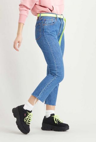 501 high waist crop jeans van katoen neutral 36200-0142