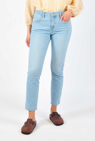 lichtblauwe cropped jeans met straight fit lilias MP0141