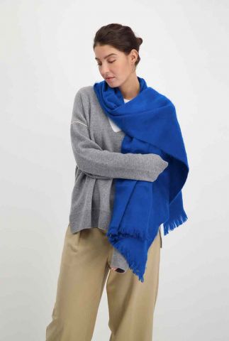 kobaltblauwe sjaal van alpaca wolmix cobalt blue scarf