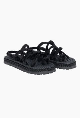 sandalen Amara rope sandal zwart 37