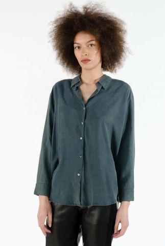 donkere gemêleerde blouse met 3/4 mouwen chemise dafne 64041