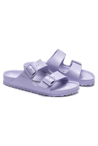 lila kunststof sandalen met gesp arizona eva purple fog narrow