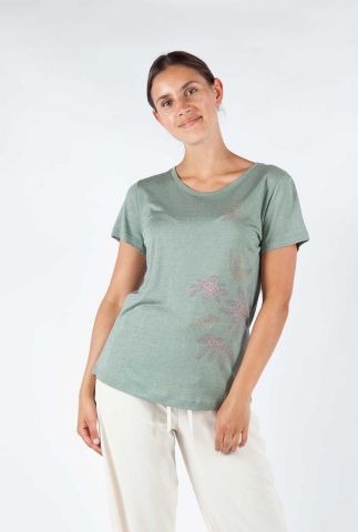 t-shirt met ronde hals en bloemenprint morning glory t-shirt 
