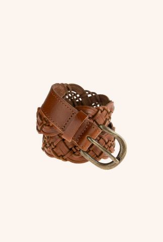 riem braided leather belt cognac M