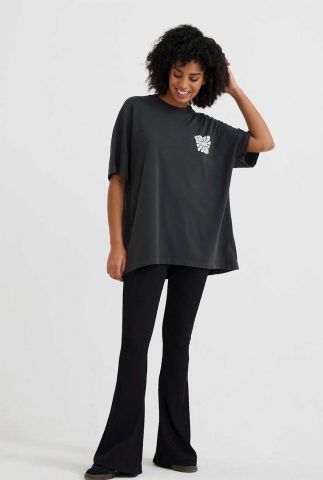 donker grijs oversized t-shirt met backprint ts grow your way