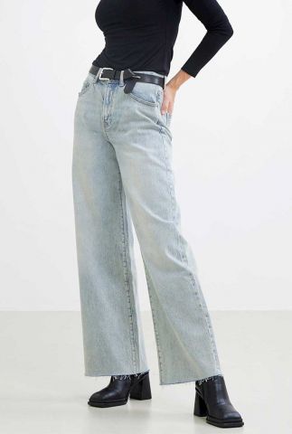 lichte wide leg jeans met hoge taille jn lisa